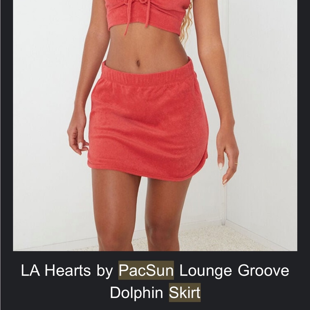 LA hearts terry cloth mini skirt